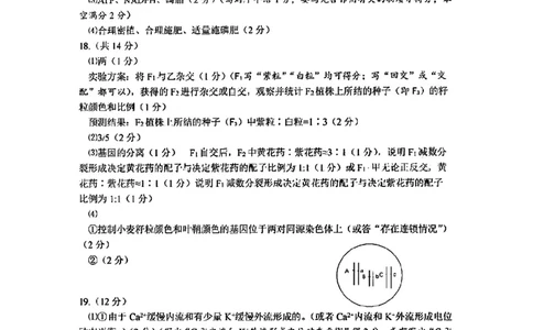 2023届福建省厦门市高三毕业班第二次质量检测丨生物答案(1)_2024年2月_022月合集_2023届福建省厦门市高三毕业班第二次质量检测全科