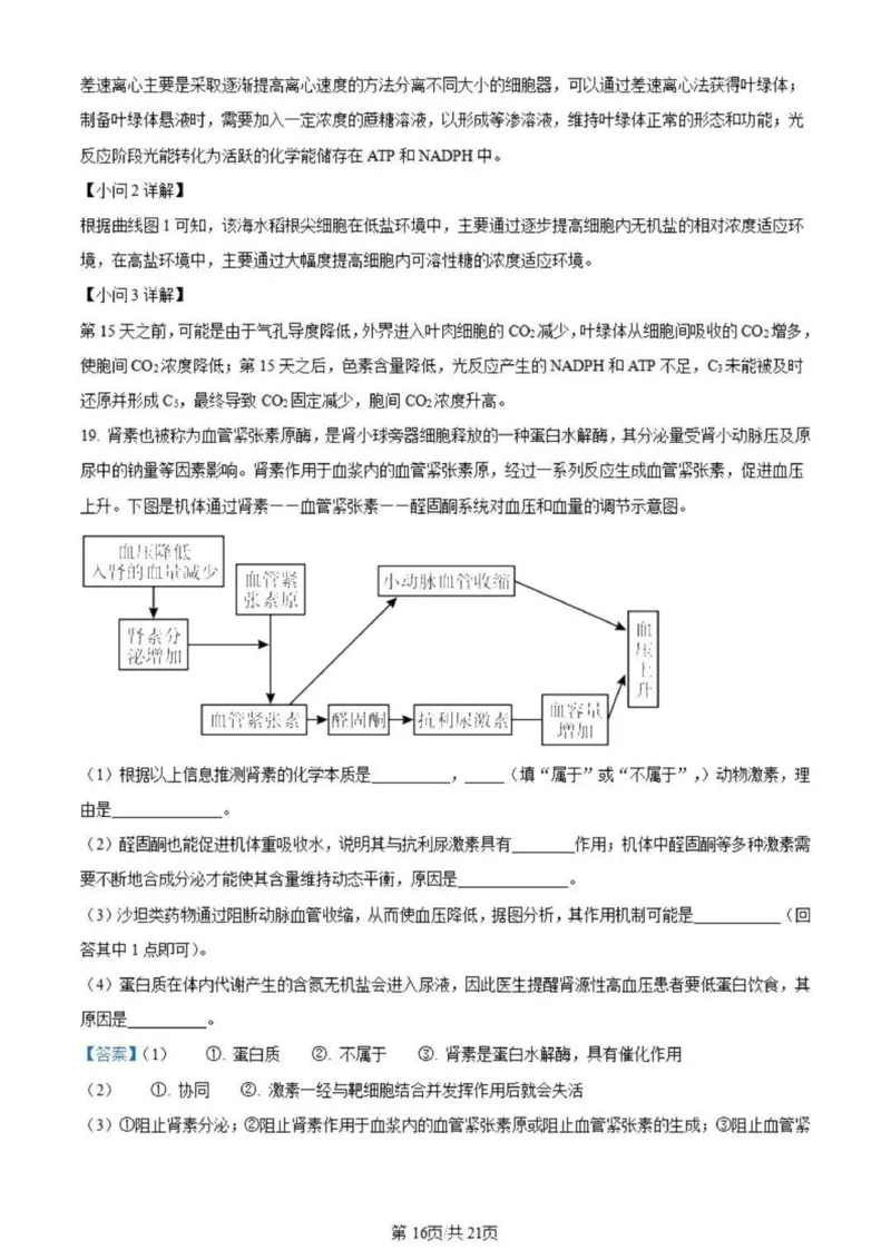 虎山中学高三上(开学考)-生物试题+答案(1)_2023年9月_029月合集_2024届广东省梅州市大埔县虎山中学高三上学期开学