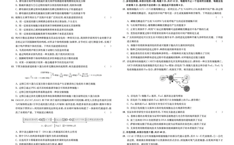 江苏省2024届高三年级第一学期期初学情调研迎考卷-生物_2023年9月_01每日更新_12号_2024届江苏省高三上学期期初学情调研迎考_江苏省2024届高三上学期期初学情调研迎考生物