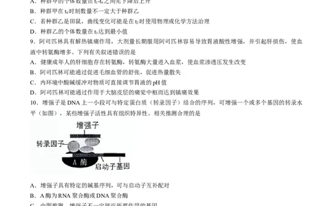 2024届吉林省吉林市普通高中高三第四次模拟考试生物试题(无答案)_2024年5月_01按日期_13号_2024届吉林省吉林市高三第四次模拟考试_2024届吉林省吉林市普通高中高三第四次模拟考试生物