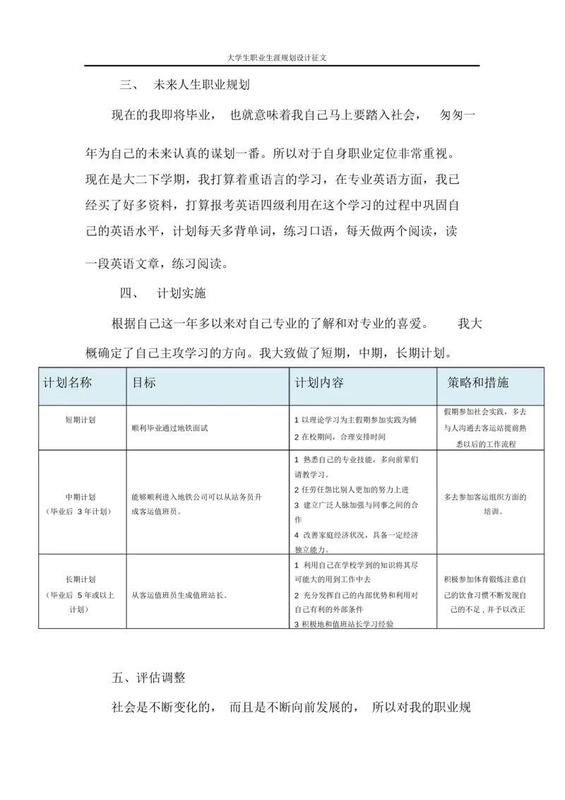 城市轨道交通运营管理专业职业规划(1)_E6-职业规划_07轨道交通专业