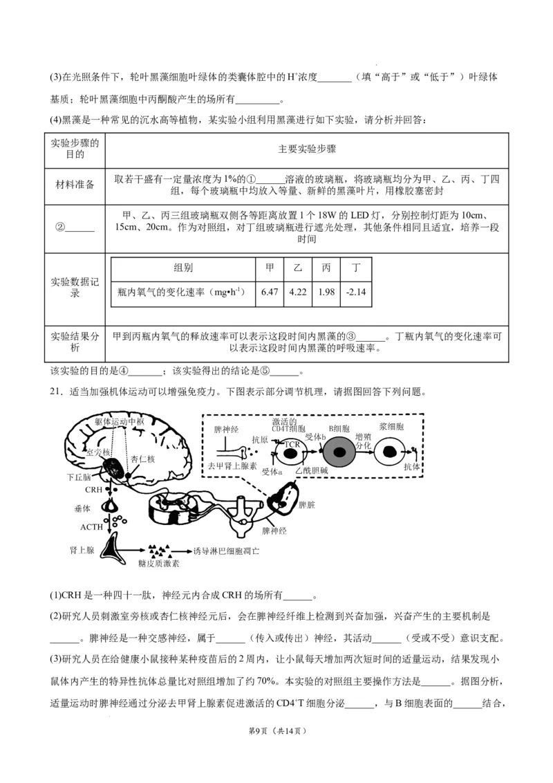 生物（江苏卷）（考试版）_2023高考押题卷_学易金卷-2023学科网押题卷（各科各版本）_2023学科网押题卷-学易金卷-生物_生物（江苏卷）-学易金卷：2023年高考考前押题密卷