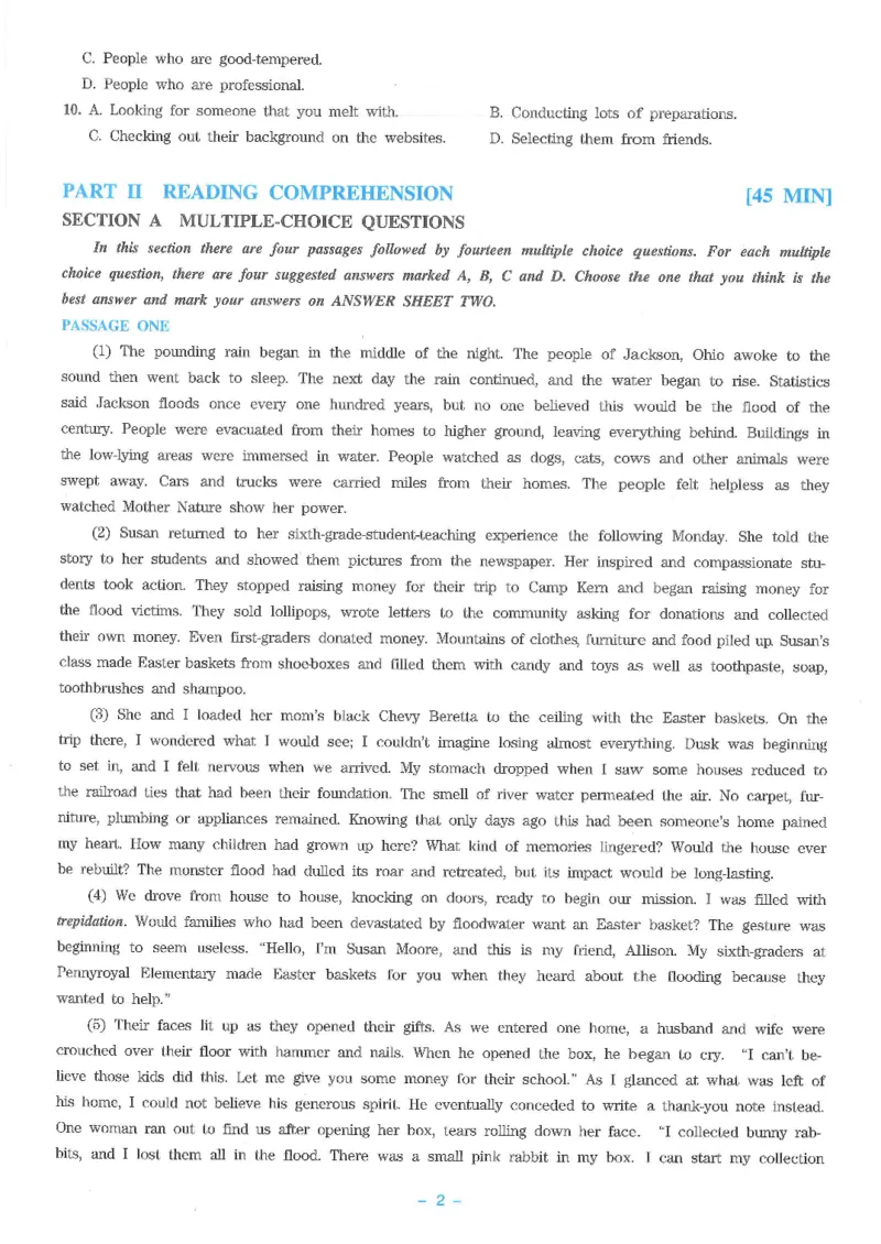 Modeltest7​_2025专四专八真题及备考资料_2009-2024专八真题+备考资料_24专八预测押题卷_专八押题卷7套_第7套预测+解析+听力