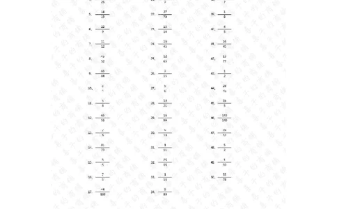 分数乘法第51~70篇（高级）答案_编码0121-6年级数学口算计算_口算题（适合6年级）(1)_分数-乘法（200篇）_（分数）乘法高级（100篇）