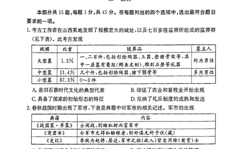 2024北京东城高三一模历史试题及答案(1)_2024年4月_024月合集_2024届北京市东城区高三一模