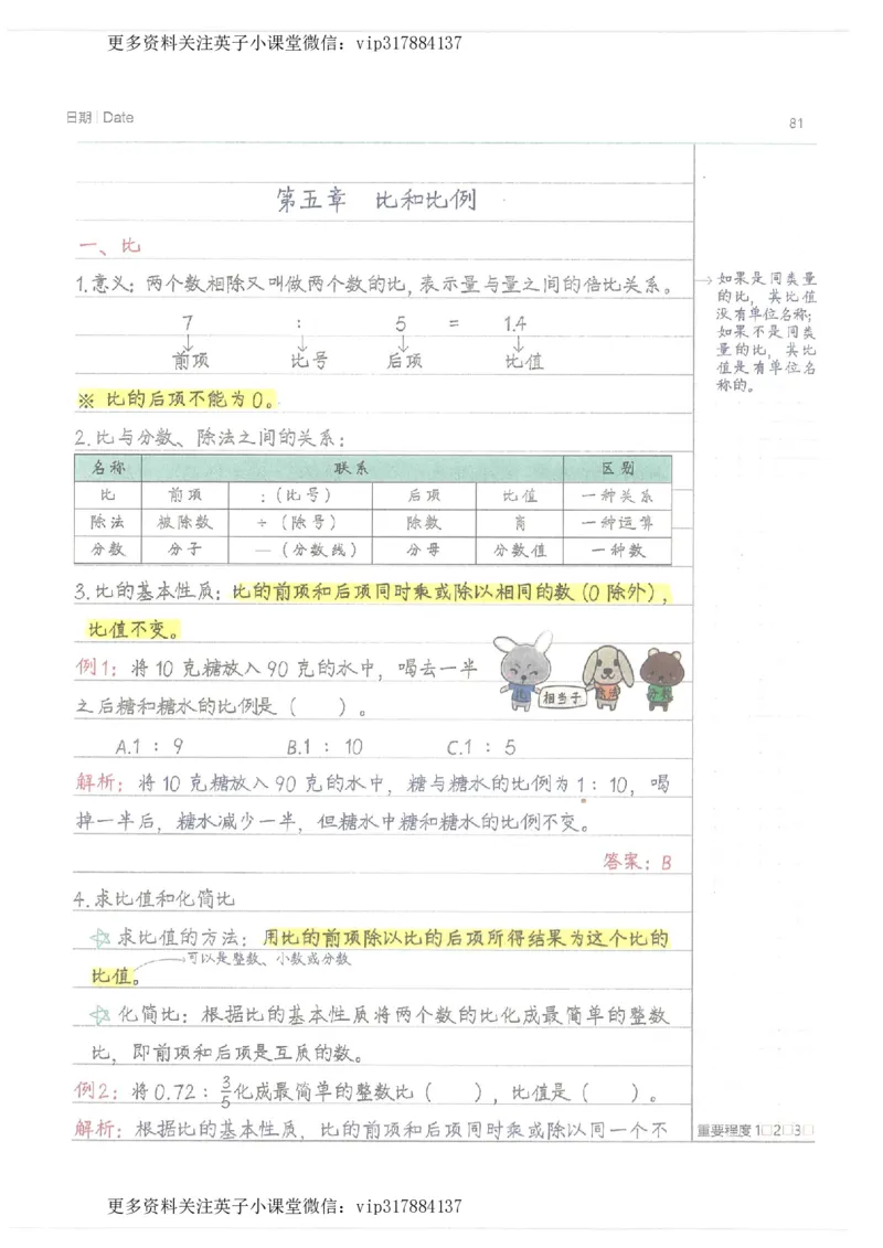 数学小学学霸笔记_赠送小初高学霸笔记等_赠_小学学霸笔记