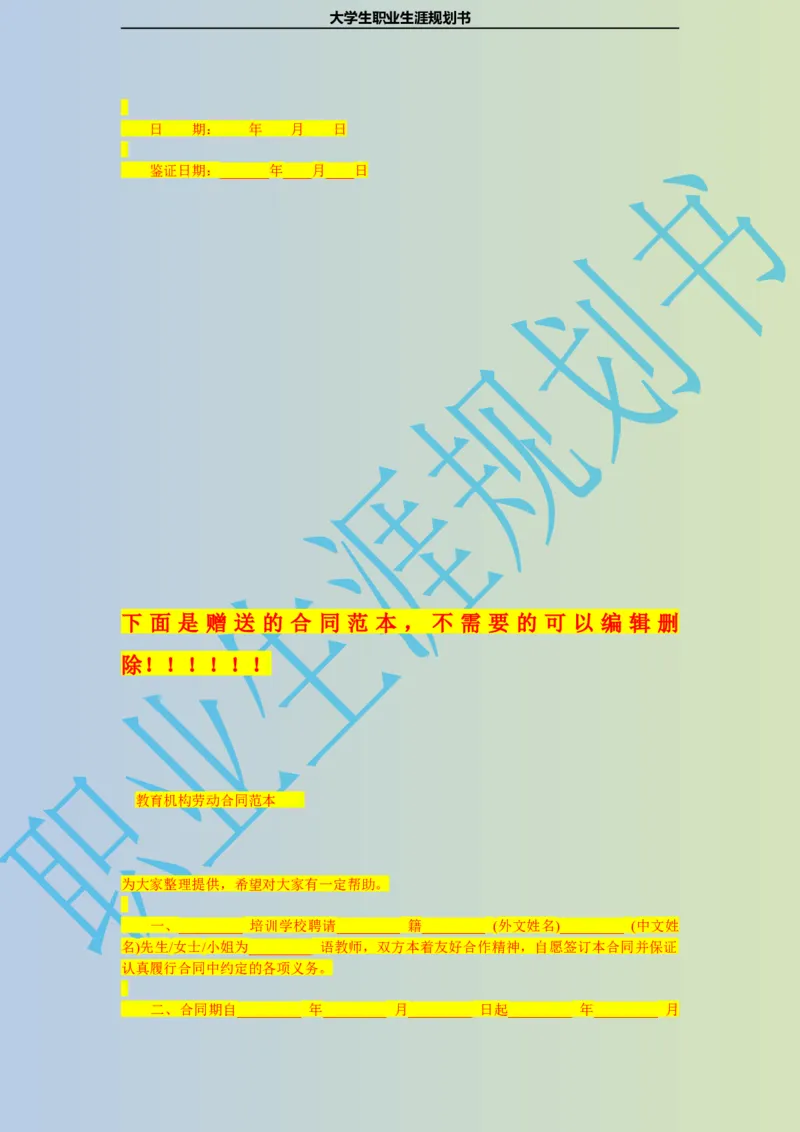 大学生职业生涯规划书电子商务专业_E6-职业规划_13电子商务专业