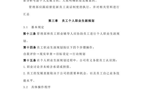 企业员工职业生涯规划与管理制度(范本与表格)_E6-职业规划_94其他专业