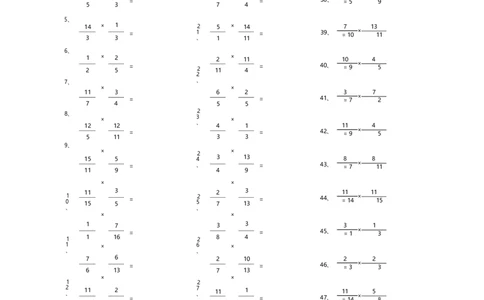 分数乘法第21-50篇_编码0121-6年级数学口算计算_口算题（适合6年级）(1)_分数-乘法（200篇）_（分数）乘法高级（100篇）