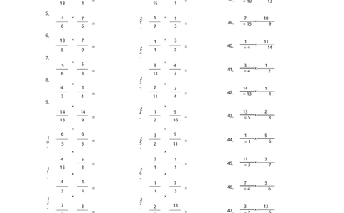 分数乘法第21-50篇_编码0121-6年级数学口算计算_口算题（适合6年级）(1)_分数-乘法（200篇）_（分数）乘法高级（100篇）