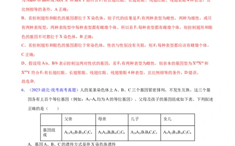专题10基因的自由组合定律-五年（2019-2023）高考生物真题分项汇编（全国通用）（解析版）_赠送：2008-2024全套高考真题_高考生物真题