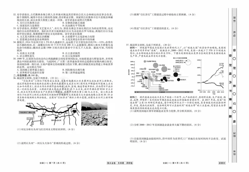 文综试题_2023高考押题卷_32023高考衡水金卷先享题调研卷_新教材版_调研卷&middot;文综