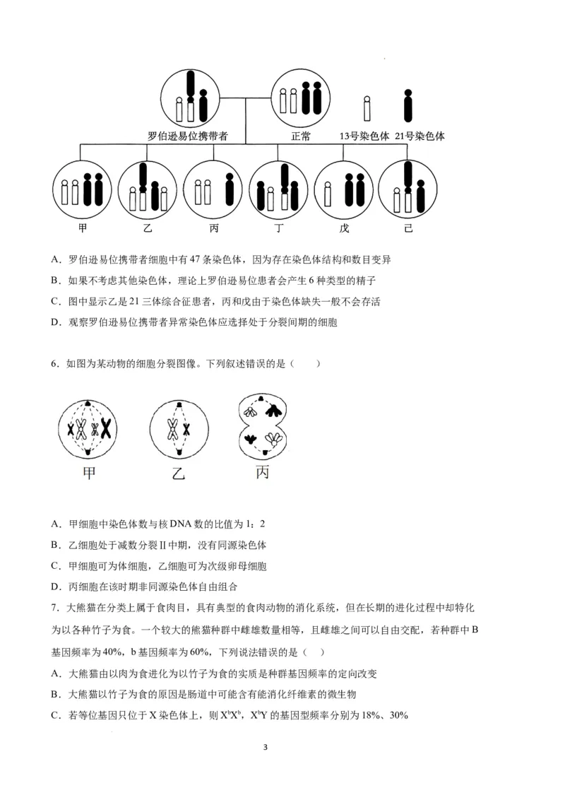 生物（湖南卷）（考试版）_2023高考押题卷_学易金卷-2023学科网押题卷（各科各版本）_2023学科网押题卷-学易金卷-生物_生物（湖南卷）-学易金卷：2023年高考考前押题密卷