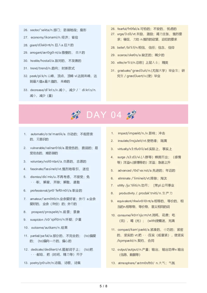 8单词-英语四六级5天搞定1000个高频词_英语四六级整合_英语四六级真题版本二此版为主此文件夹会持续更新_四六级单词汇总_六级单词
