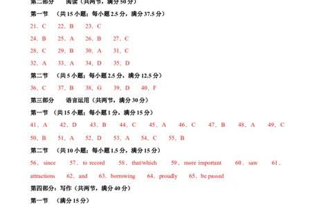 英语（浙江卷）-学易金卷：2023年高考英语考前押题密卷（参考答案）_2023高考押题卷_学易金卷-2023学科网押题卷（各科各版本）_2023学科网押题卷-学易金卷-英语
