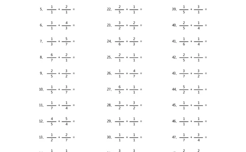 分数加法第41-60篇（初级）_编码0121-6年级数学口算计算_口算题（适合5年级）_分数-加法（200篇）_（分数）加法初级（100篇）