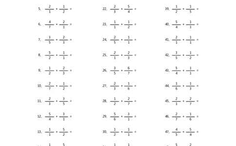 分数加法第41-60篇（初级）_编码0121-6年级数学口算计算_口算题（适合5年级）_分数-加法（200篇）_（分数）加法初级（100篇）