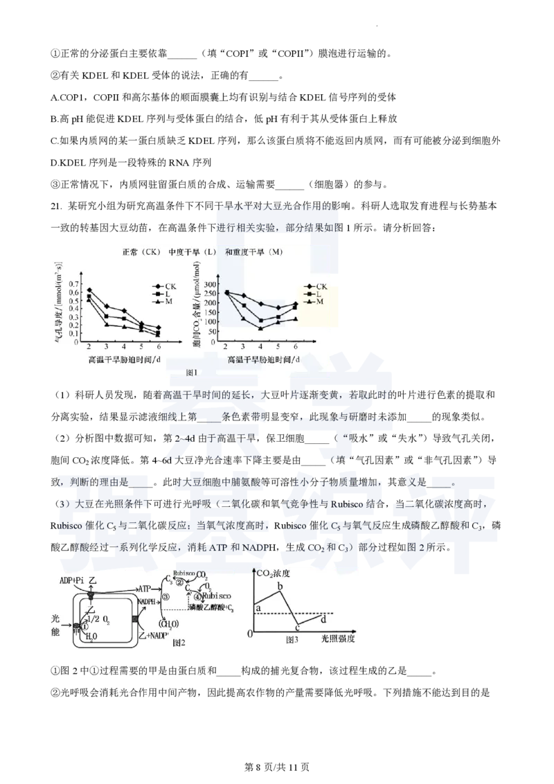 江苏省扬州中学2023-2024学年高三上学期10月月考生物(1)_2023年10月_0210月合集_2024届江苏省扬州中学高三上学期10月月考_江苏省扬州中学2024届高三上学期10月月考生物
