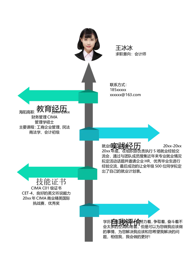 单页96_10000+PPT模板大礼包_大学生个人简历PPT模板_个人简历-Word版保存下载编辑_单页简历326款