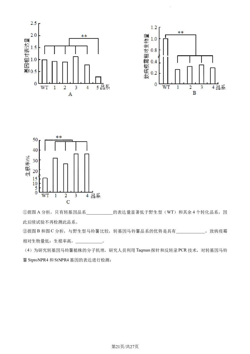 精品解析：江苏省南通市海安市海安市实验中学2023-2024学年高三10月月考生物试题（解析版）(1)_2023年10月_0210月合集_2024届江苏省海安市实验中学高三上学期10月月考