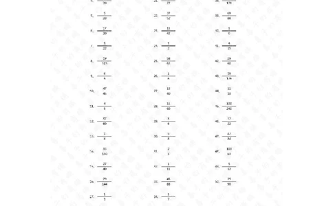 分数减法第91~100篇（高级）答案_编码0121-6年级数学口算计算_口算题（适合5年级）_分数-减法（200篇）_（分数）减法高级（100篇）