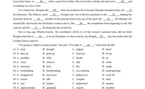 专题15完形填空记叙文（20空）-五年（2019-2023）高考英语真题分项汇编（原卷版）_赠送：2008-2024全套高考真题_高考英语真题_送高考英语五年真题(2019-2023)分项汇编（全国通用）