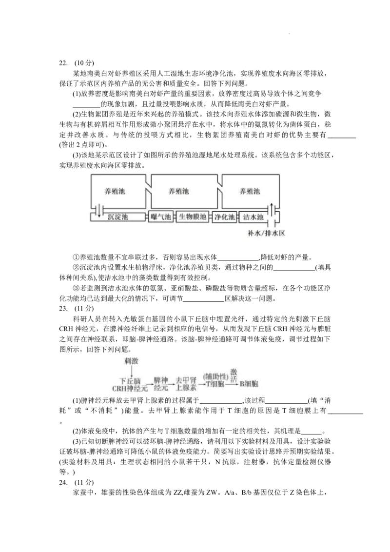2024届吉林省长春市高三下学期质量监测（四）生物试题_2024年5月_01按日期_12号_2024届吉林省长春市高三下学期四模试题_2024届吉林省长春市高三下学期质量监测（四）生物试题