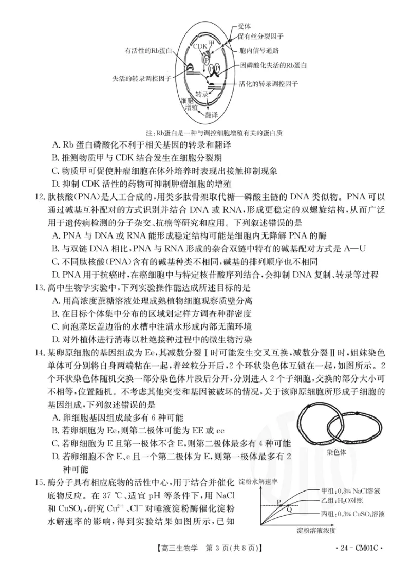 浙江百校高三上(9月调研)-生物试题+答案(1)_2023年9月_029月合集_2024届浙江省百校高三上学期9月起点调研测试