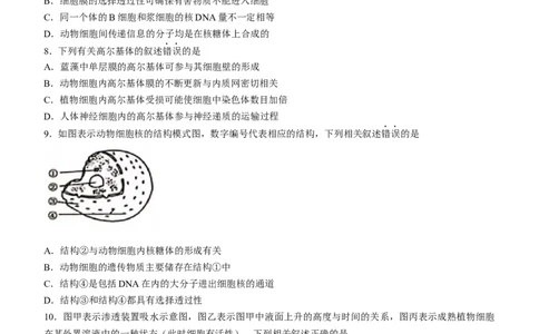 陕西省安康市重点名校2023-2024学年高三10月联考生物试题(1)_2023年10月_0210月合集_2024届陕西省安康市重点名校高三上学期10月联考_陕西省安康市重点名校2024届高三上学期10月联考生物