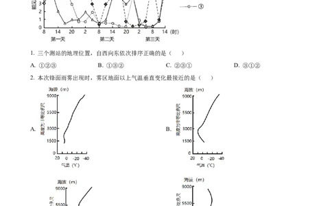 精品解析：2024届福建省宁德第一中学高考一模地理试题（解析版）(1)_2023年10月_0210月合集_2024届福建省宁德第一中学高三上学期一模_2024届福建省宁德第一中学高三上学期一模地理