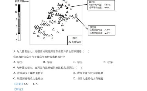 精品解析：2024届福建省宁德第一中学高考一模地理试题（解析版）(1)_2023年10月_0210月合集_2024届福建省宁德第一中学高三上学期一模_2024届福建省宁德第一中学高三上学期一模地理