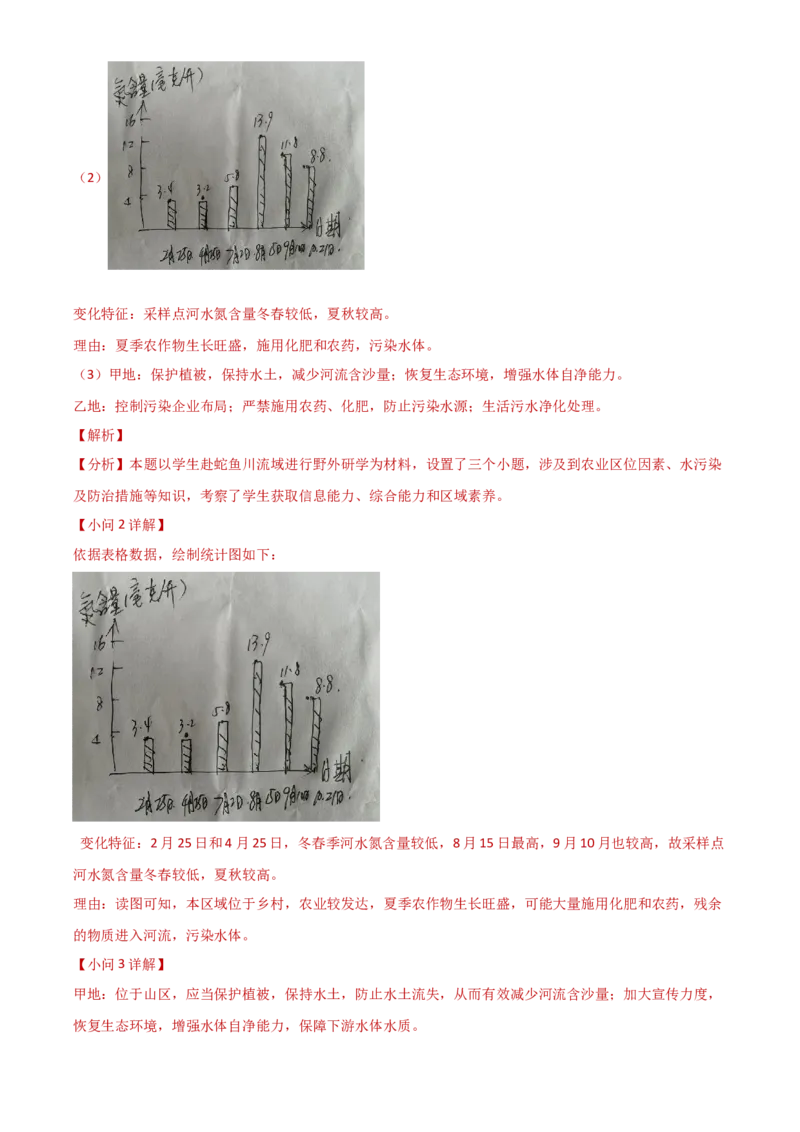 专题15资源、环境与区域发展-学易金卷：2023年高考真题和模拟题地理分项汇编（解析卷）_近10年高考真题汇编（必刷）_十年（2014-2024）高考地理真题分项汇编（全国通用）
