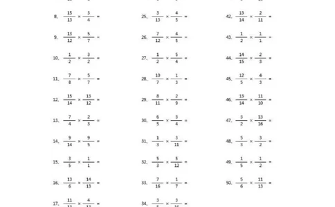 分数乘法第51~70篇（高级）_编码0121-6年级数学口算计算_口算题（适合6年级）(1)_分数-乘法（200篇）_（分数）乘法高级（100篇）