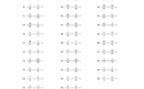 分数乘法第51~70篇（高级）_编码0121-6年级数学口算计算_口算题（适合6年级）(1)_分数-乘法（200篇）_（分数）乘法高级（100篇）
