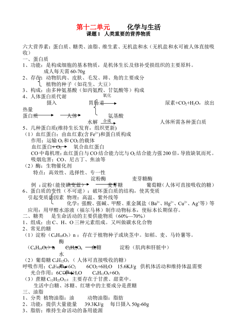 品优教学中考化学备考2018中考化学复习知识点总结大全_赠送小初高学霸笔记等_小初高知识点_小初高知识点_中考化学知识点