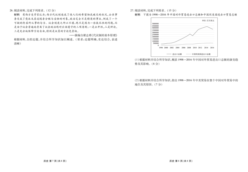 衡水金卷高三上(摸底考)-历史试题+答案(1)_2023年9月_029月合集_2024届衡水金卷高三摸底联考