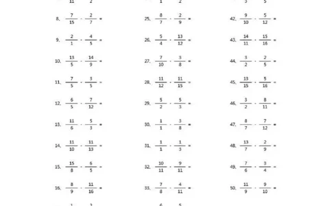 分数减法第91~100篇（高级）_编码0121-6年级数学口算计算_口算题（适合5年级）_分数-减法（200篇）_（分数）减法高级（100篇）