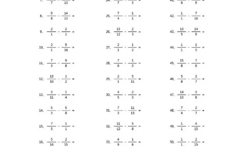 分数减法第91~100篇（高级）_编码0121-6年级数学口算计算_口算题（适合5年级）_分数-减法（200篇）_（分数）减法高级（100篇）