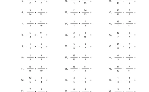分数加减混合第61~80篇（高级）_编码0121-6年级数学口算计算_口算题（适合5年级）_分数-加减混合（280篇）_（分数）加减混合高级1~（100篇）