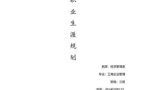 工商管理专业大学生职业生涯规划1_E6-职业规划_28工商管理专业