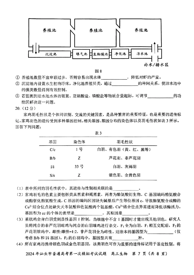 2024届广东省汕头市普通高考第一次模拟考试生物(1)_2024年3月_013月合集_2024届广东省汕头市普通高考第一次模拟考试