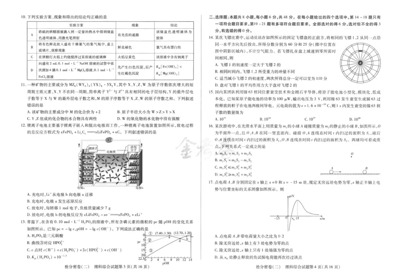 理科综合-24a3_2024高考押题卷_12024天星全系列_tx抢分密卷_tx抢分密卷（老教材）
