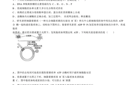 江苏省盐城市2024届高三年级下学期5月月末考前指导卷生物试题+答案(1)_2024年6月(1)_026月合集_2024届江苏省盐城市高三年级下学期5月考前指导卷