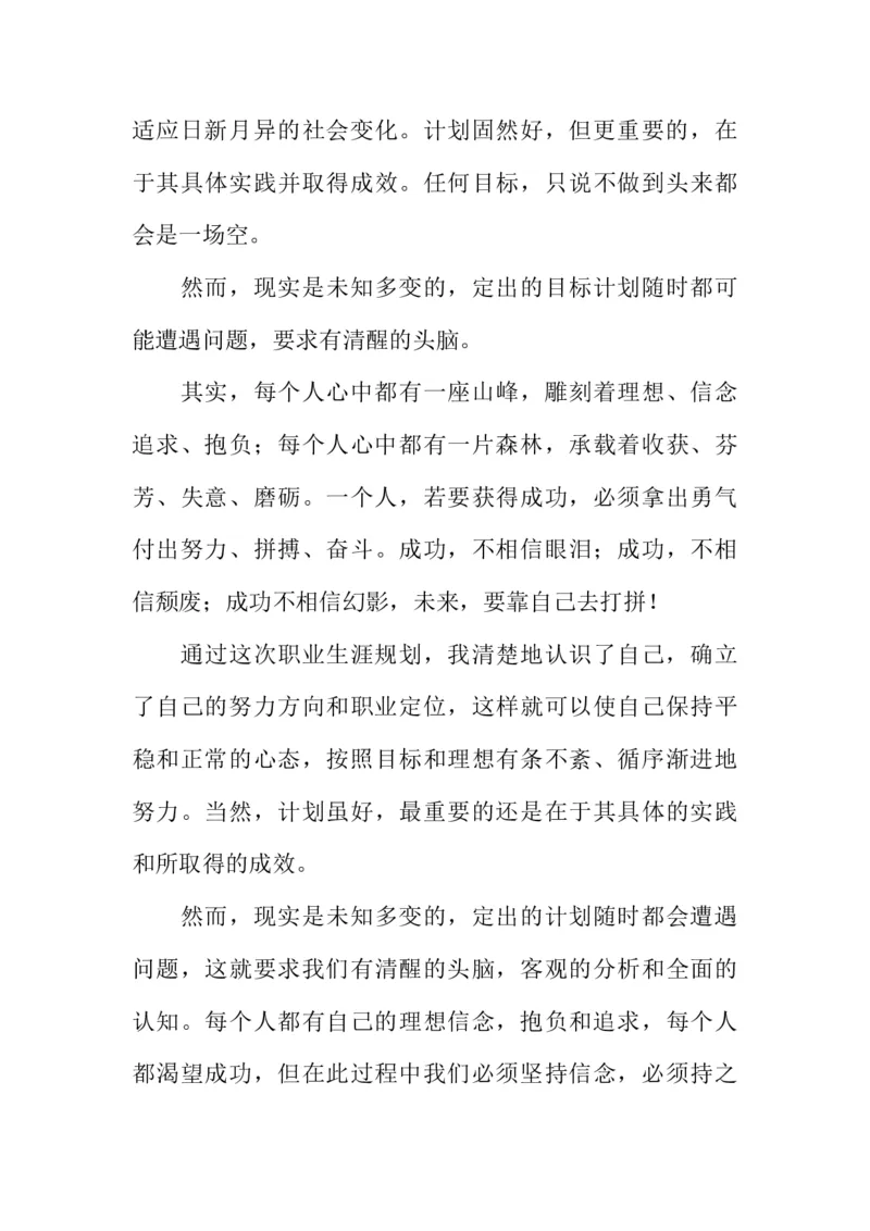 市场营销大学生职业生涯规划书_E6-职业规划_46市场营销专业