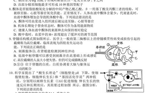 山东省潍坊市2024-2025学年高三上学期1月期末生物试题（含答案）_2025年1月_250116山东省潍坊市、临沂市2024-2025学年度2025届高三上学期期末质量检测（全科）