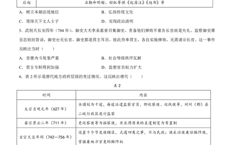 江西省部分高中学校2024届高三9月大联考历史试卷(1)_2023年9月_029月合集_2024届江西省部分高中学校高三9月大联考
