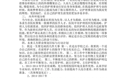 助产护理专业学生职生规划_E6-职业规划_29护理专业