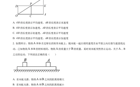 精品解析：湖南省长沙市第一中学2023-2024学年高三上学期月考(一)物理试题（原卷版）_2023年9月_01每日更新_3号_2024届湖南省长沙市第一中学高三上学期月考(一)
