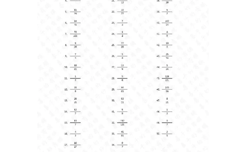 分数除法第71~90篇（高级）答案_编码0121-6年级数学口算计算_口算题（适合6年级）(1)_分数-除法（200篇）_（分数）除法高级（100篇）