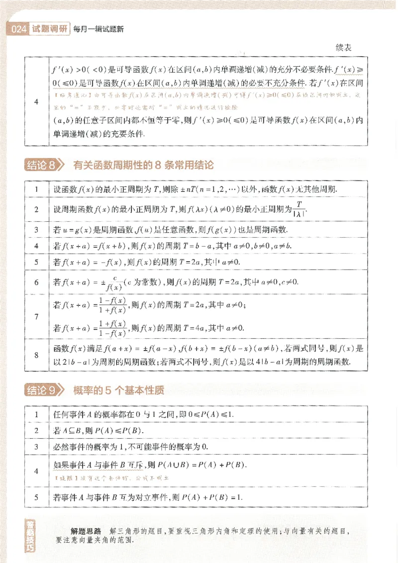 试题调研第十辑文数_2023高考押题卷_试题调研8910期考前推荐看的三期_试题调研第十期考前抢分必备_试题调研第十辑